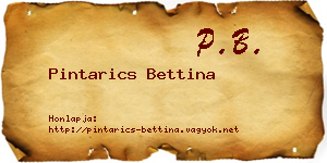 Pintarics Bettina névjegykártya